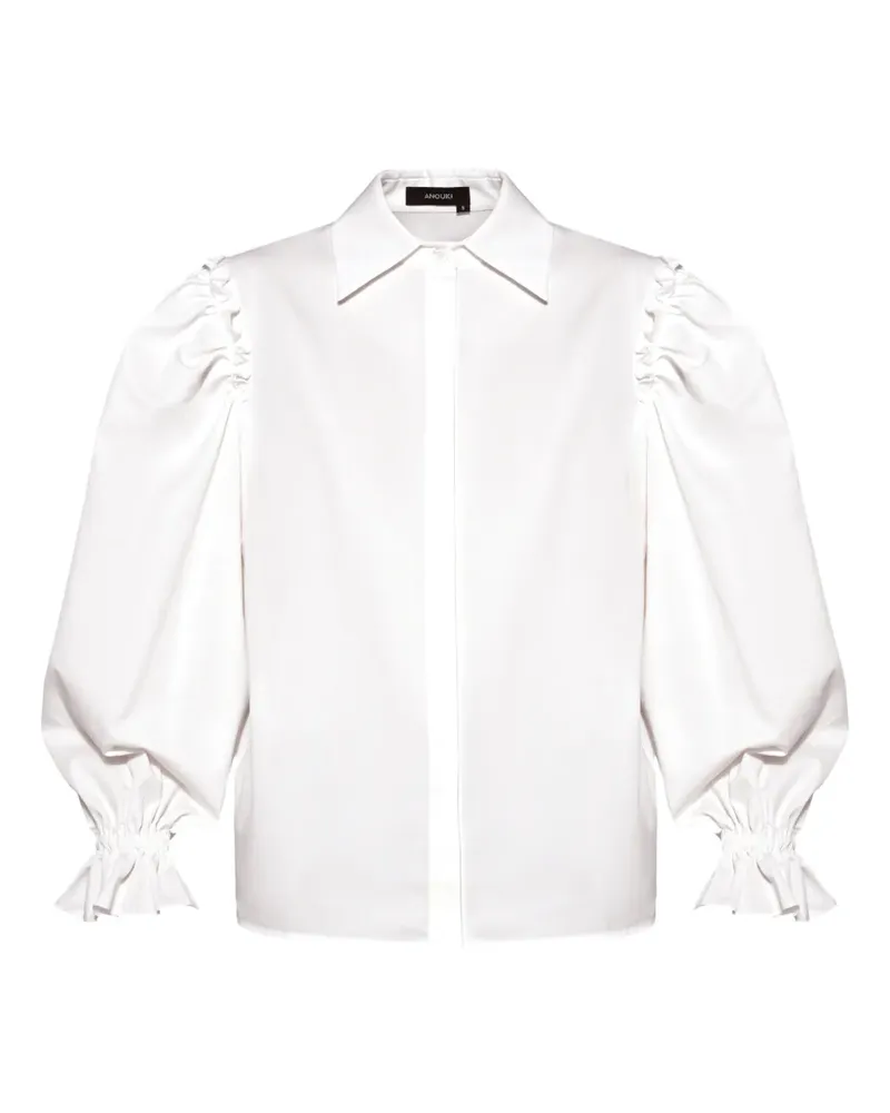 ANOUKI Hemd mit Rüschendetail - Weiß Weiß