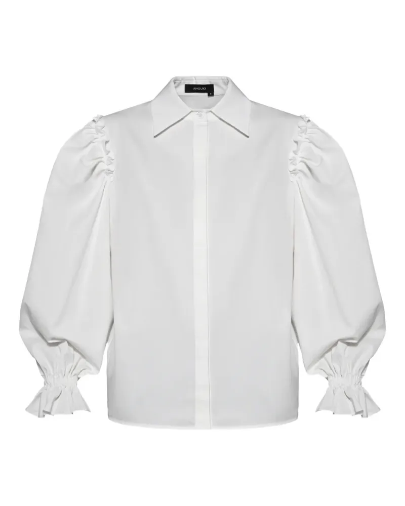 ANOUKI ruffled-detail shirt - Weiß Weiß
