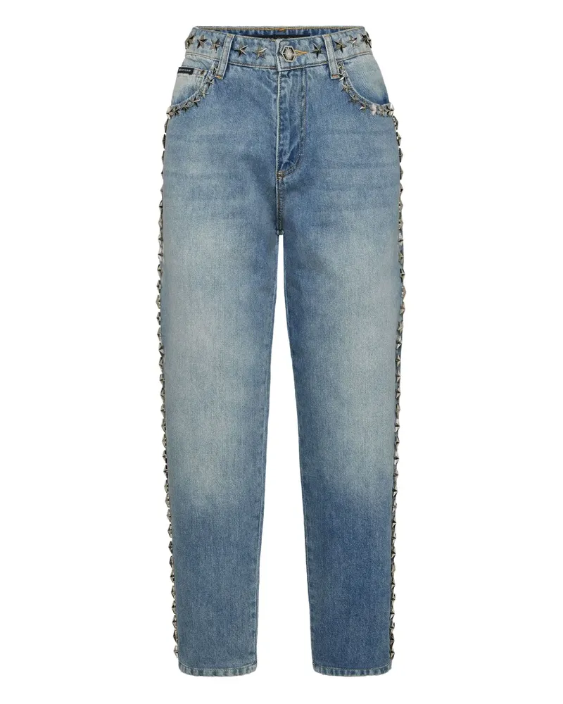 Philipp Plein Jeans mit Stern-Nieten - Blau Blau