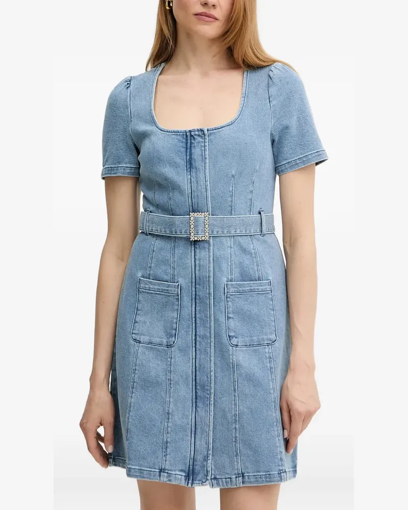 Morgan Rubil Minikleid mit Gürtel - Blau Blau