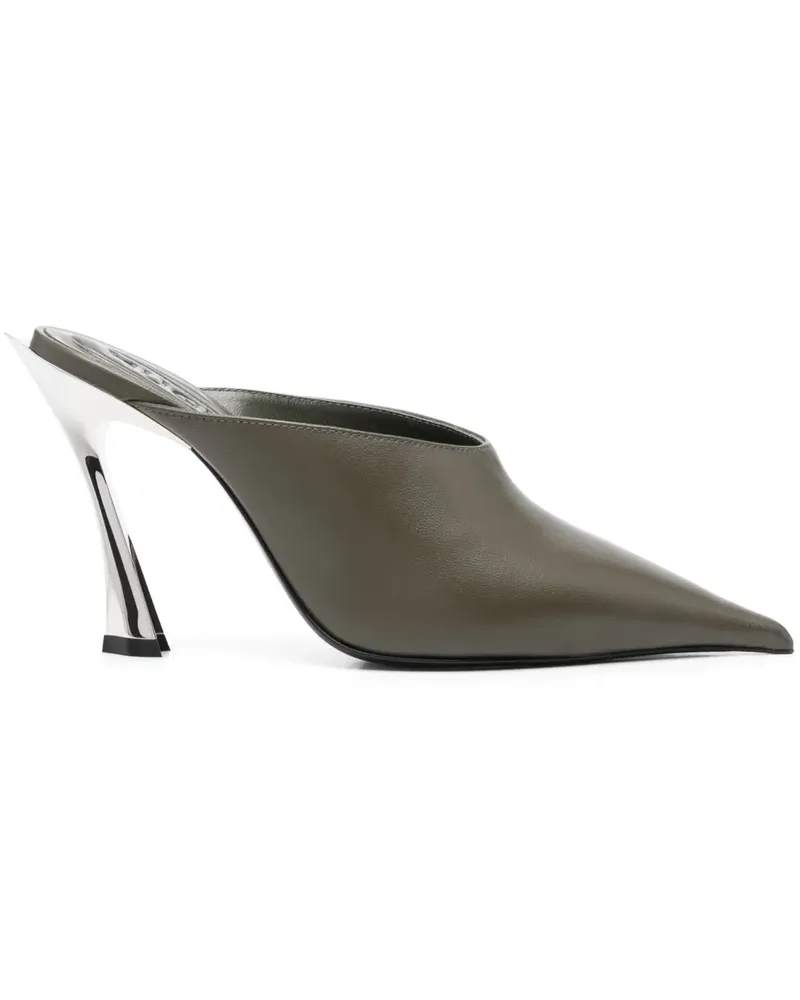 Thierry Mugler Wildleder-Mules 95mm - Grün Grün