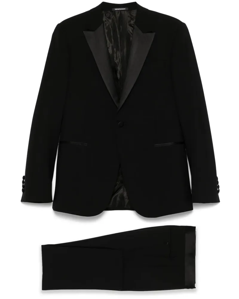 Emporio Armani Einreihiger Anzug - Schwarz Schwarz