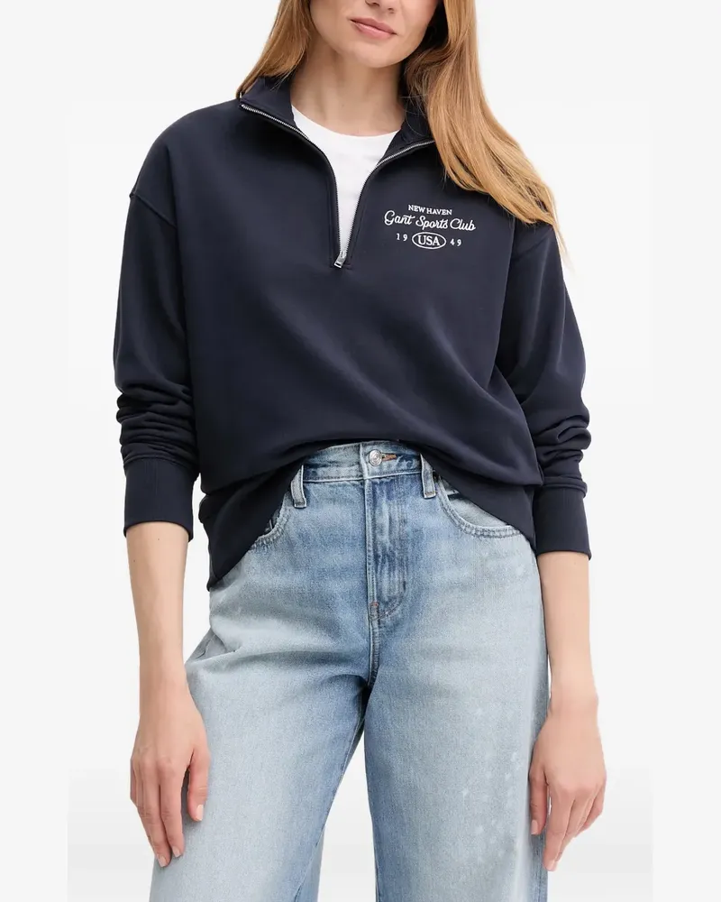 Gant half-zip embroidered sweatshirt - Blau Blau