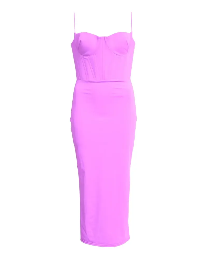 Alex Perry 2022 Lane Midikleid mit Corsage - Rosa Rosa