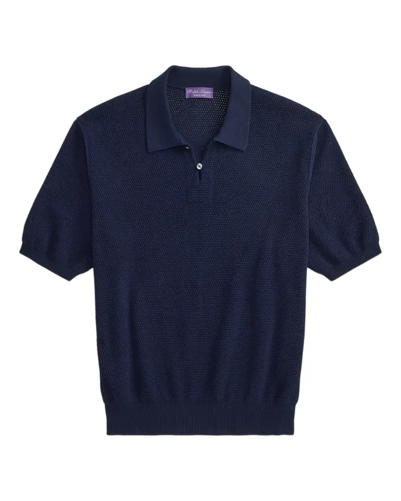 Ralph Lauren Poloshirt mit Biesenstich - Blau Blau