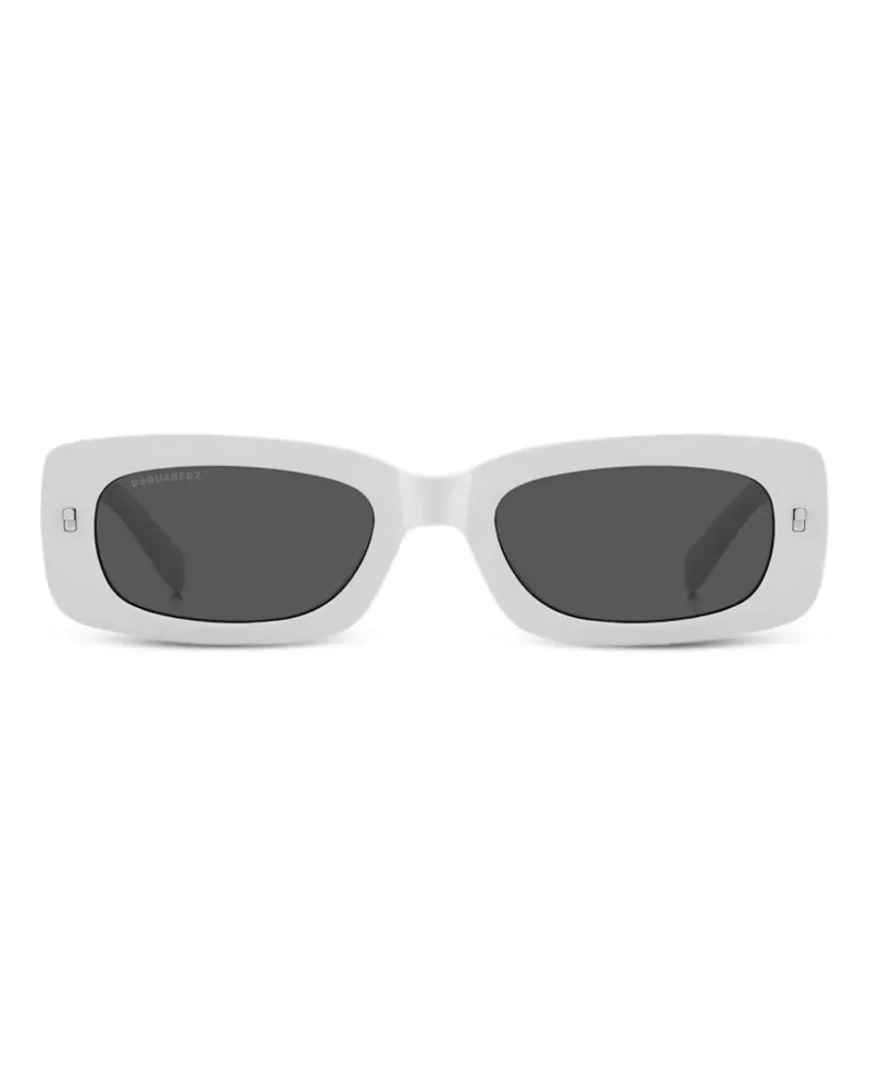 Dsquared2 Icon Sonnenbrille mit eckigem Gestell - Weiß Weiß