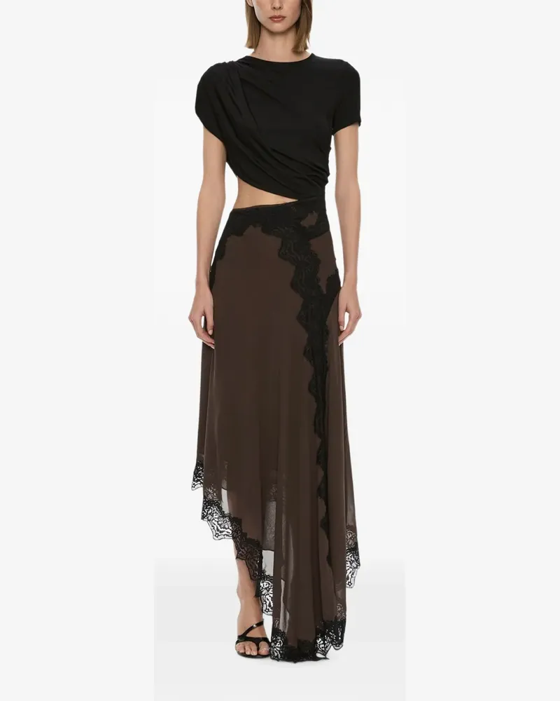 Christopher Esber Asymmetrisches Verve Spitzenkleid - Braun Braun