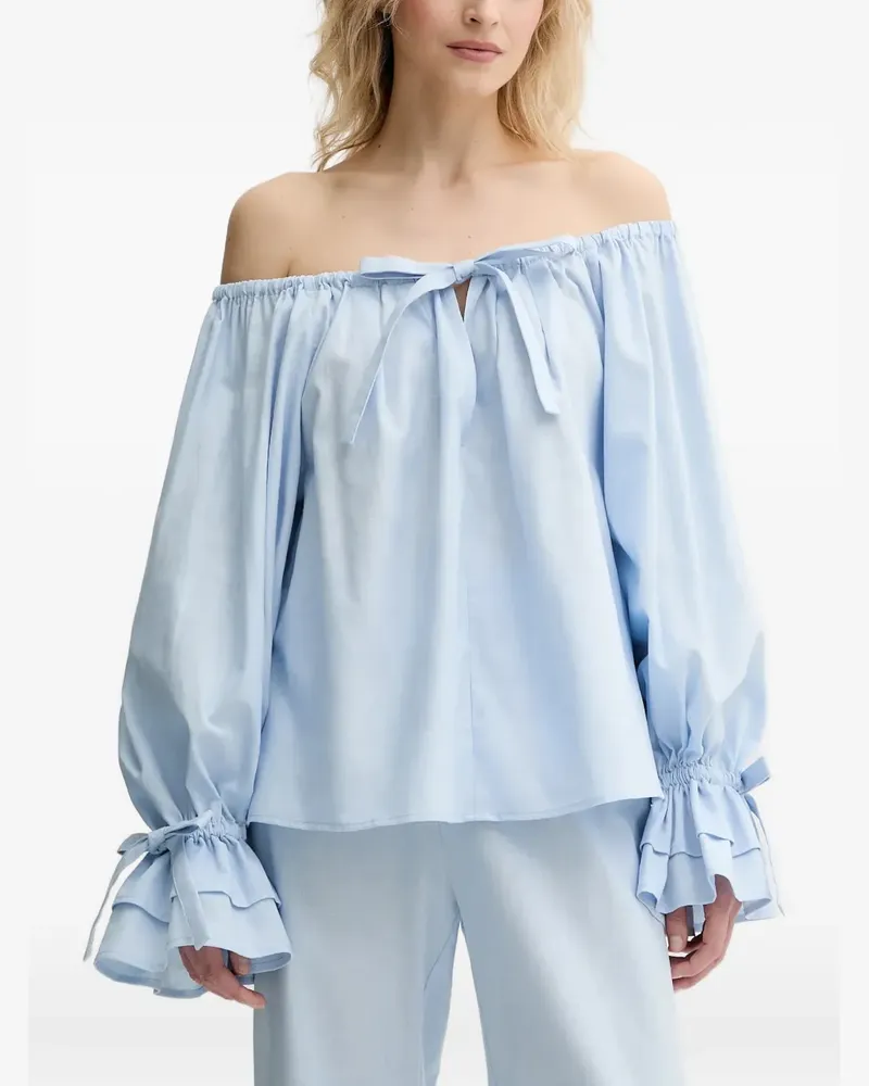 SLEEPER Loungewear mit Rüschen (2er-Set) - Blau Blau