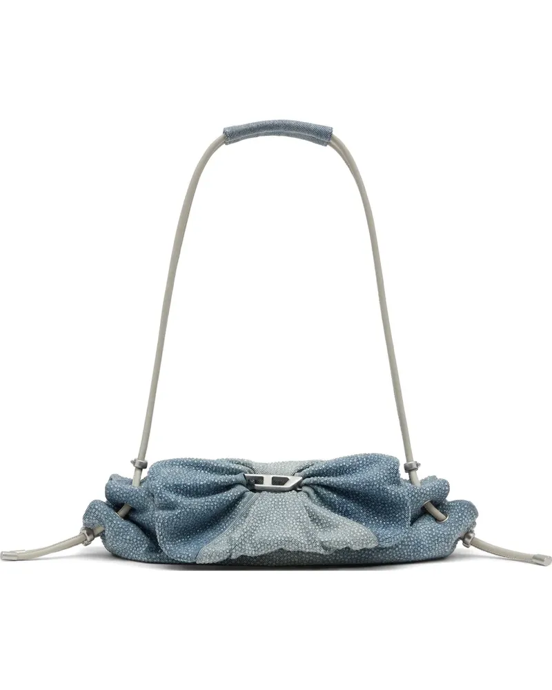 Diesel Kleine Schultertasche mit Kristallen - Blau Blau
