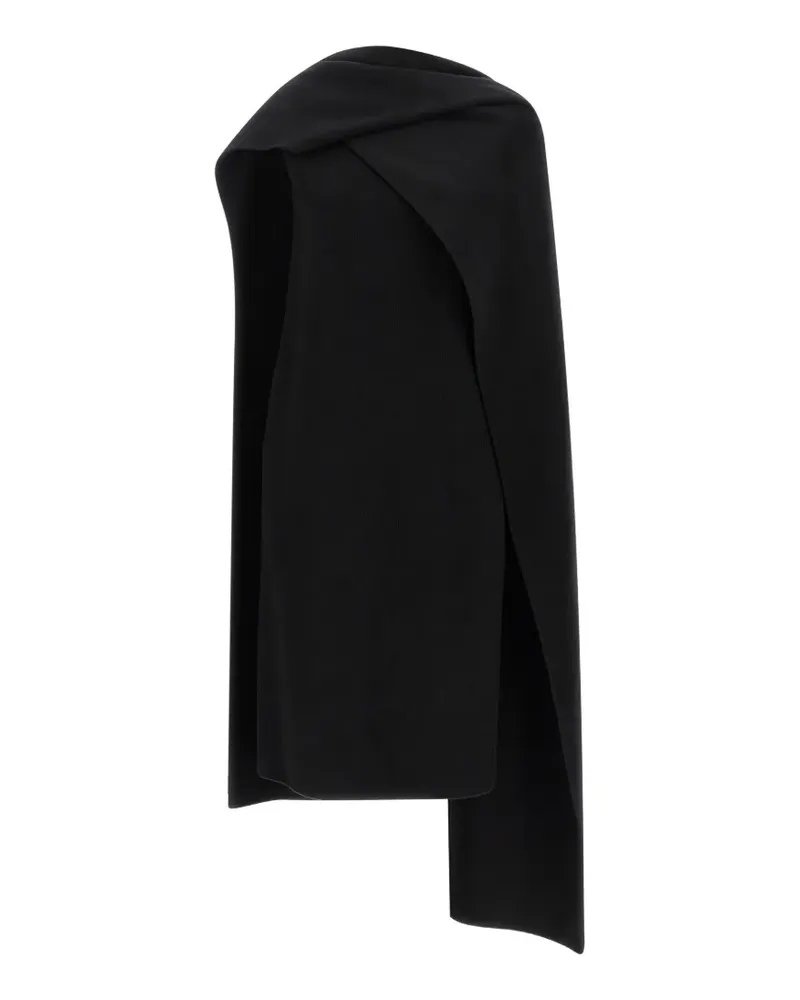 KHAITE Ramona draped-cape dress - Schwarz Schwarz