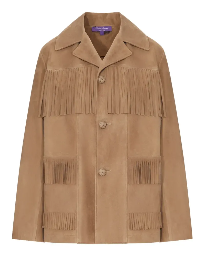 Ralph Lauren fringe-trimmed suede jacket - Nude Nude