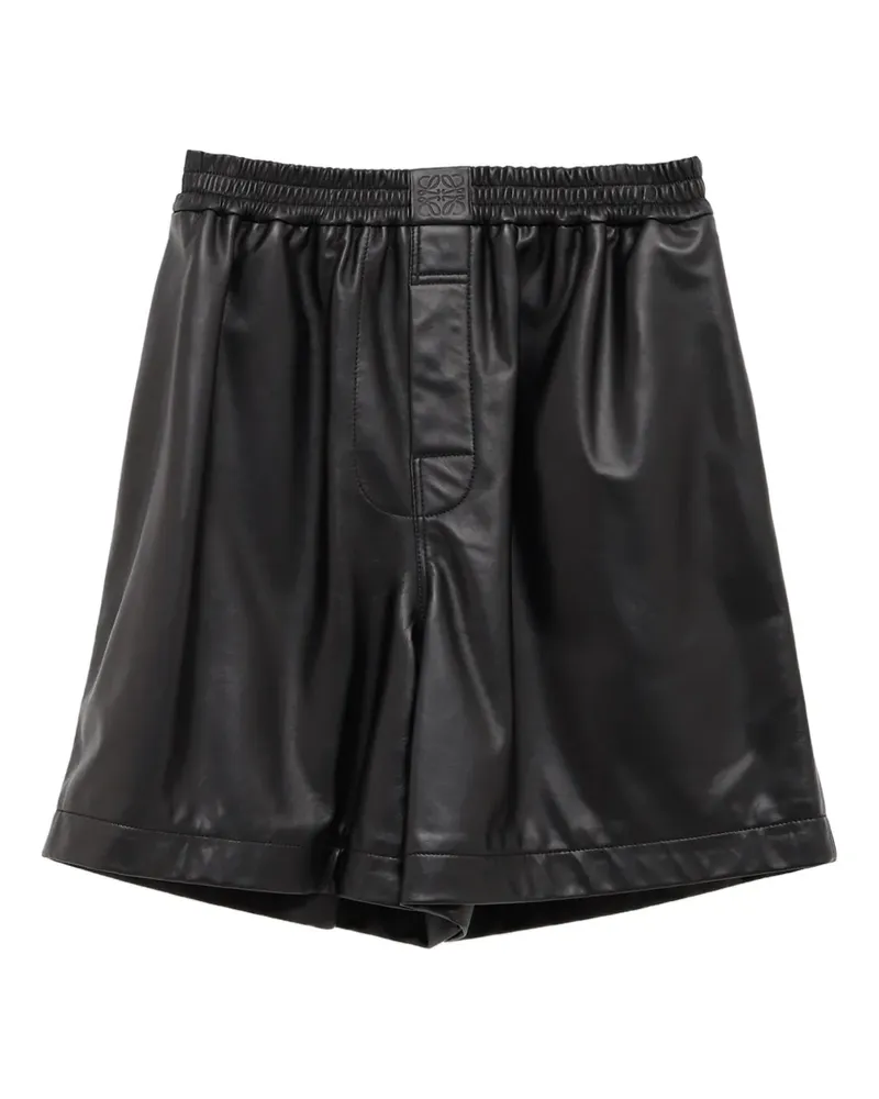 Loewe Shorts aus Leder - Schwarz Schwarz