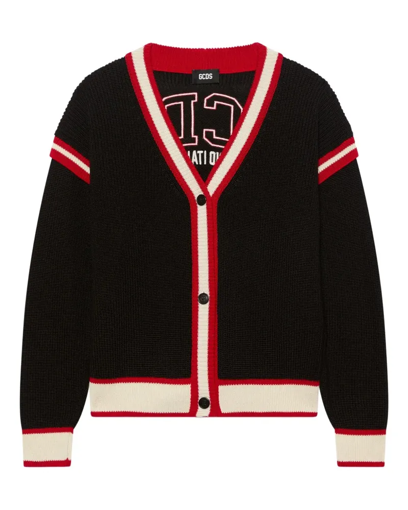 GCDS wool blend cardigan - Schwarz Schwarz
