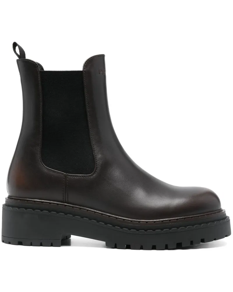 Prada Stiefel mit Logo-Prägung 55mm - Braun Braun