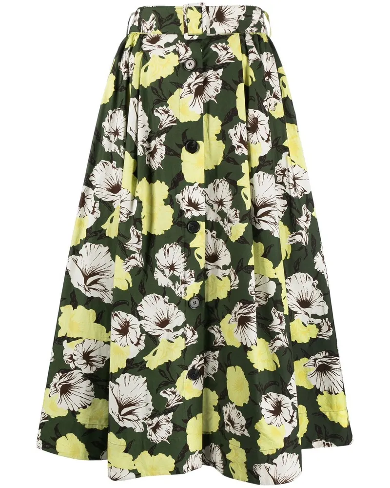 MSGM Rock mit Camouflage-Print - Grün Grün