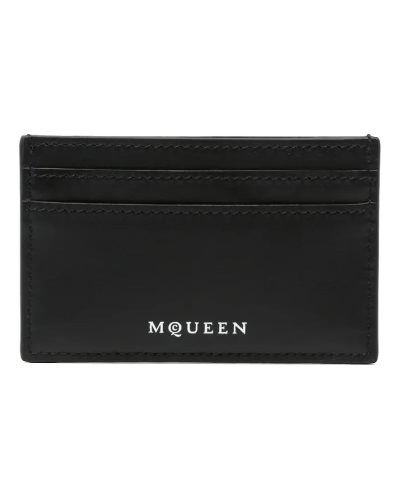 Alexander McQueen leather card holder - Schwarz Schwarz
