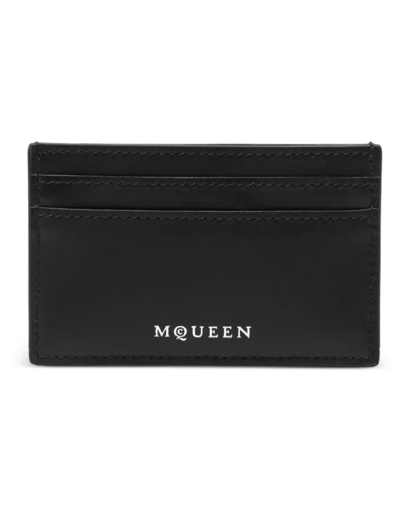 Alexander McQueen leather card holder - Schwarz Schwarz