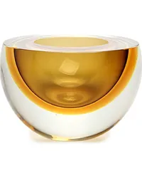 Gardeco Bowl Drop Skulptur aus Muranoglas Gelb