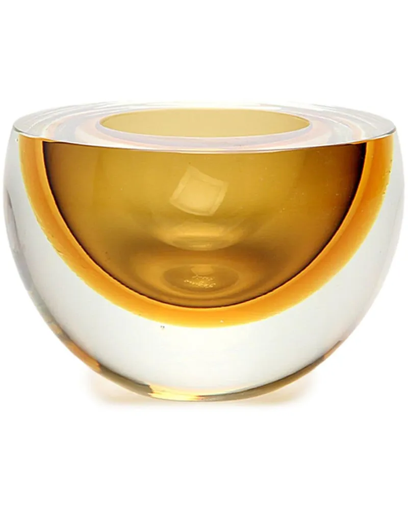 Gardeco Bowl Drop Skulptur aus Muranoglas - Gelb Gelb