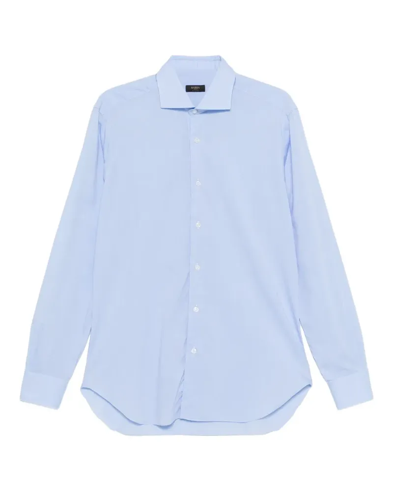 BARBA spread-collar button-up shirt - Blau Blau