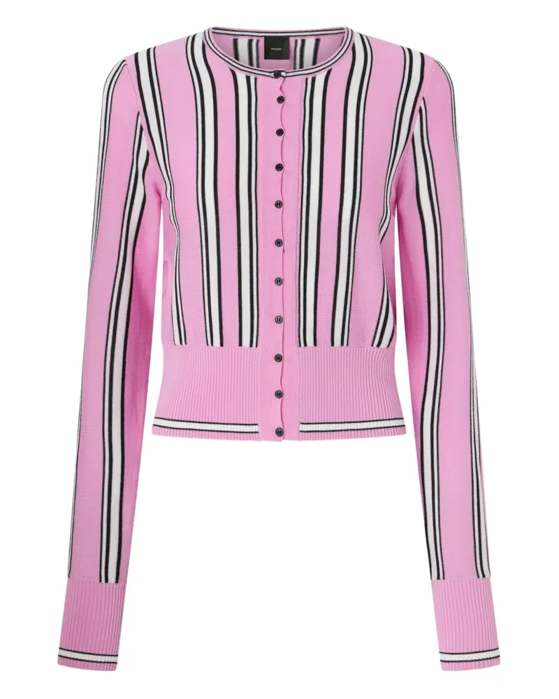 Pinko Gestreifter Cardigan mit Knöpfen - Rosa Rosa