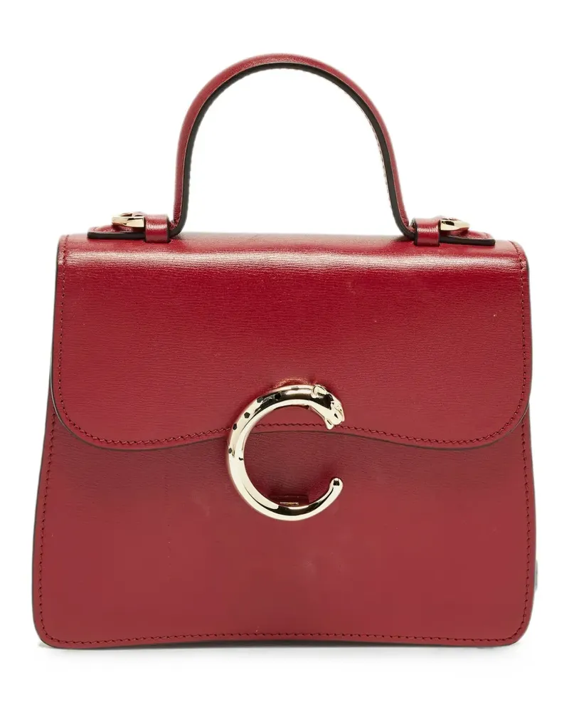 Cartier mini Panthère C de  top-handle leather tote bag - Rot Rot