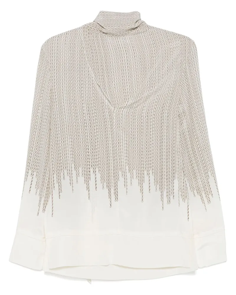 Victoria Beckham Bluse mit Print - Nude Nude