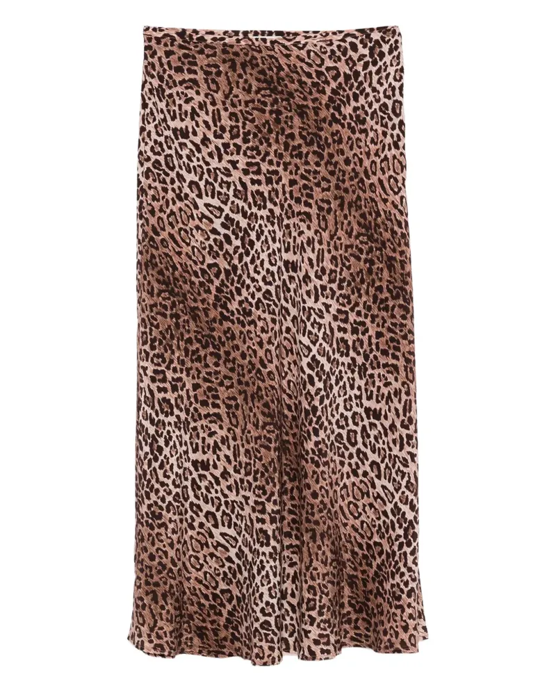 RIXO Kelly Midirock mit Leoparden-Print - Braun Braun