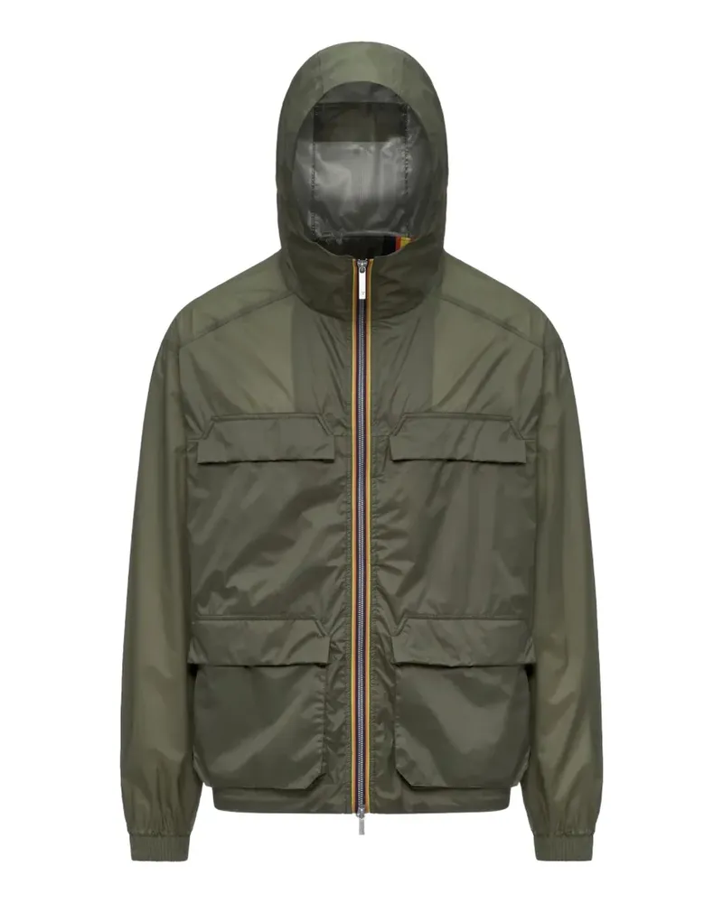 K-Way hooded multi-pocket jacket - Grün Grün
