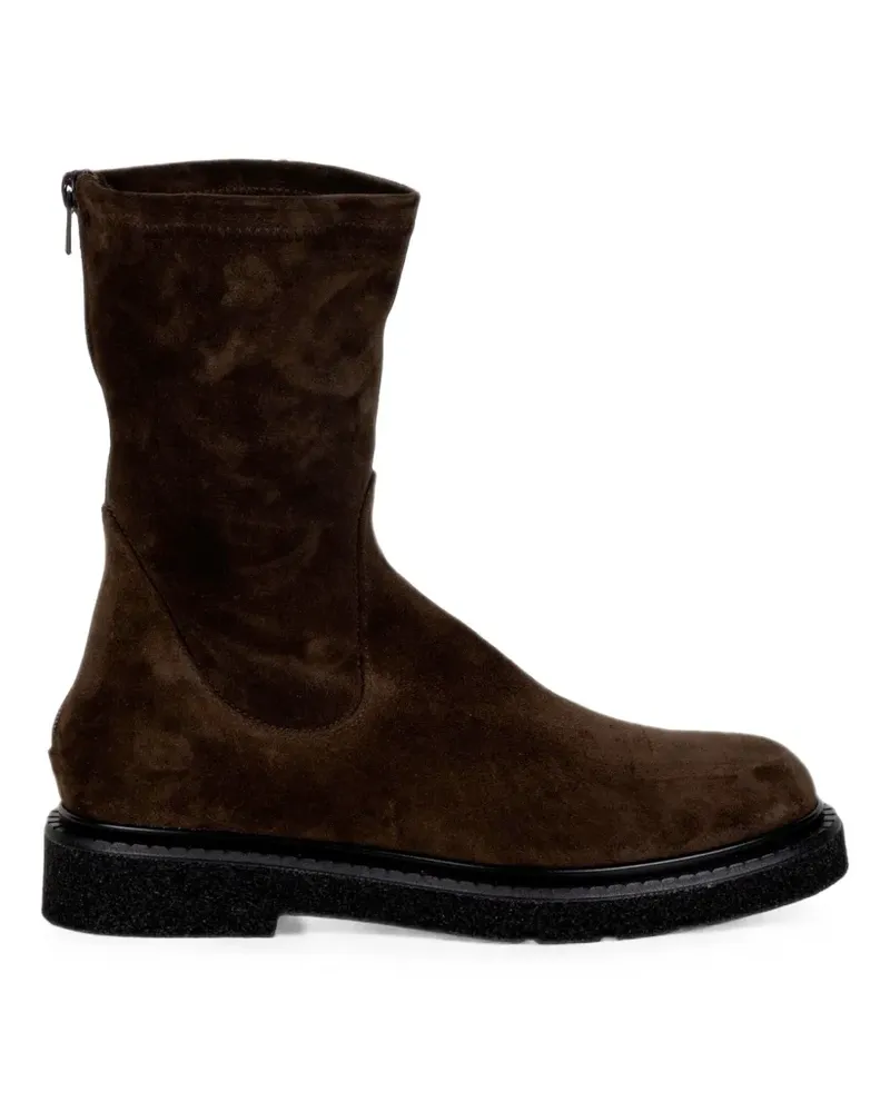 Guglielmo Rotta Wildlederstiefel mit Reißverschluss hinten - Braun Braun