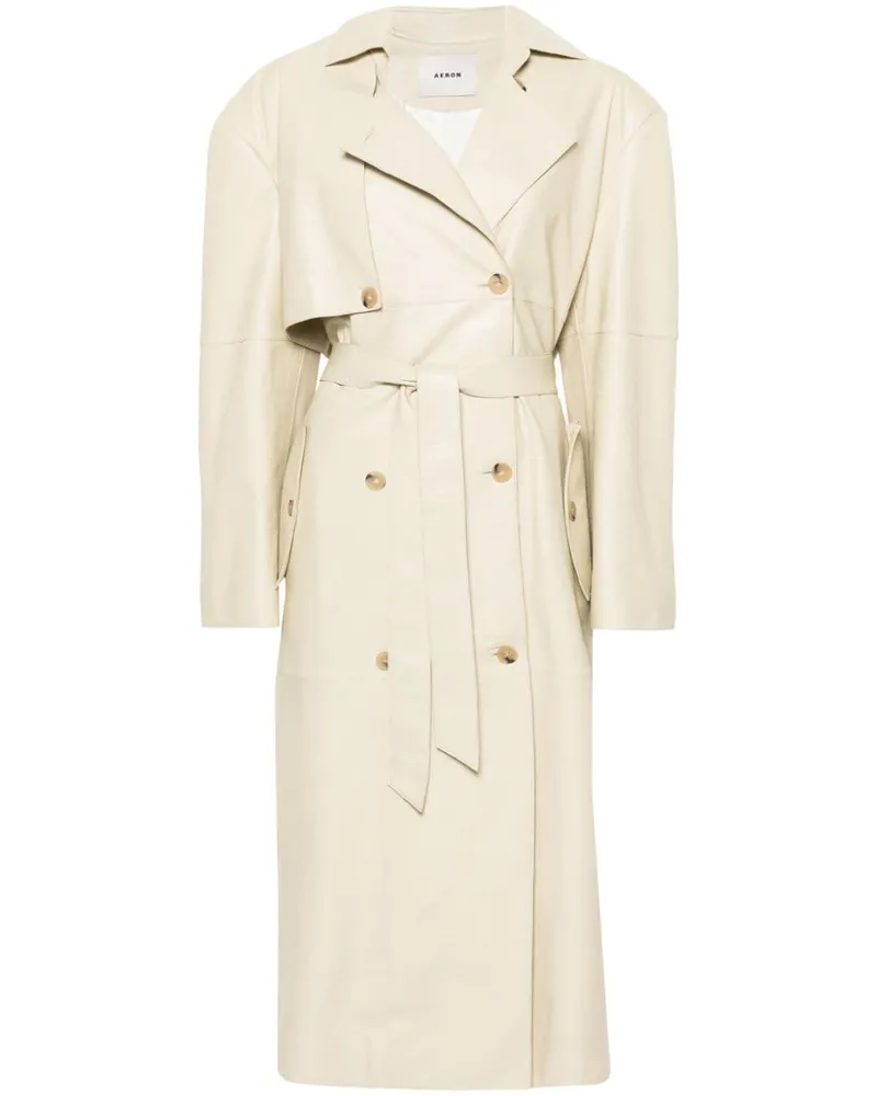 AERON Peggy Trenchcoat aus Leder - Nude Nude