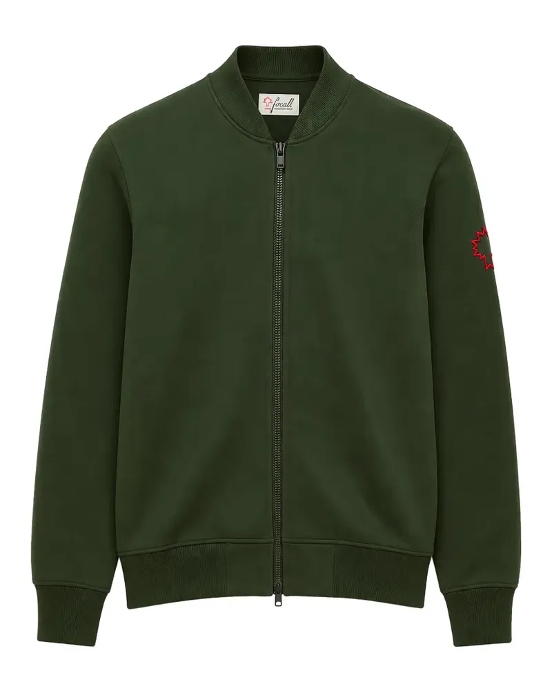 Pal Zileri logo-embroidered zip-up bomber jacket - Grün Grün