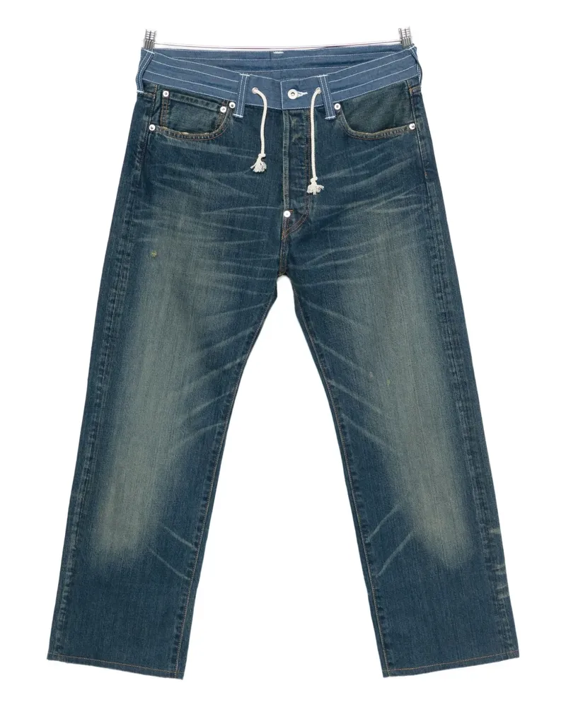 Junya Watanabe x Levi drawstring jeans - Blau Blau