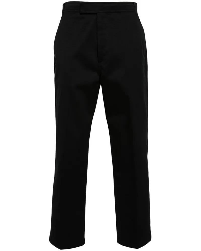 Thom Browne Halbhohe Tapered-Chino - Schwarz Schwarz