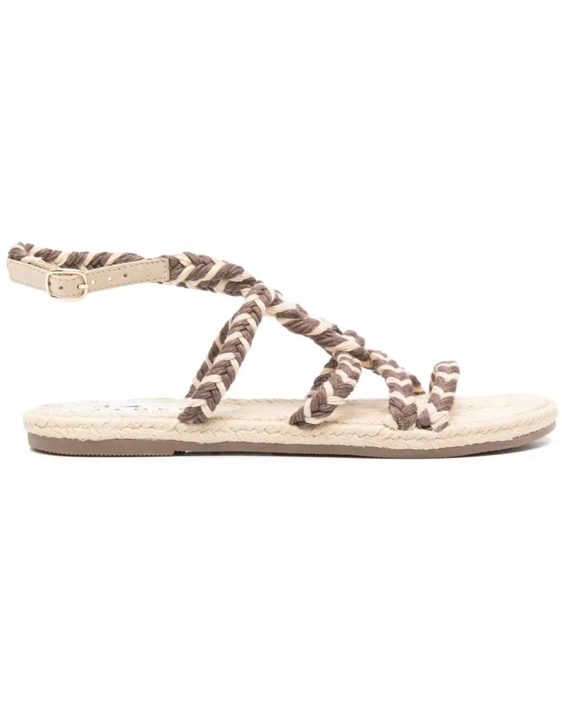 Manebí Espadrilles mit geflochtenen Riemen - Braun Braun