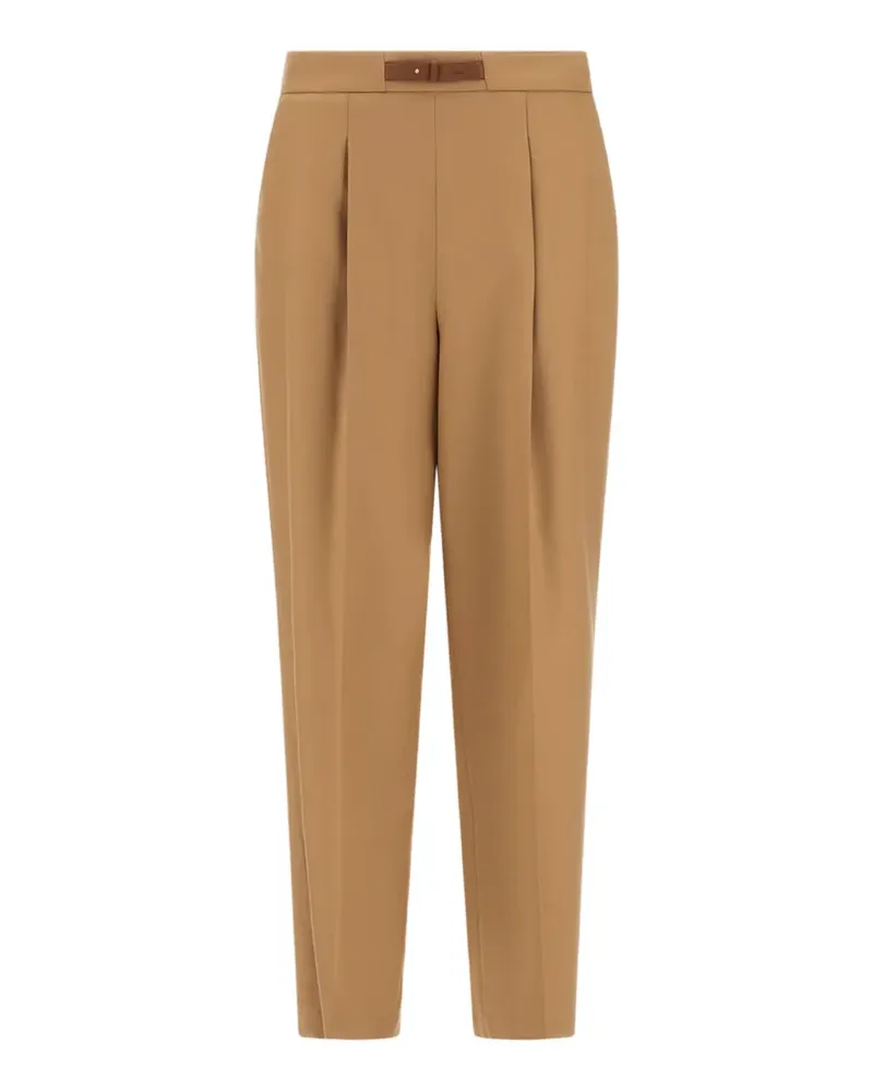 Herno Hose mit Bundfalten - Braun Braun