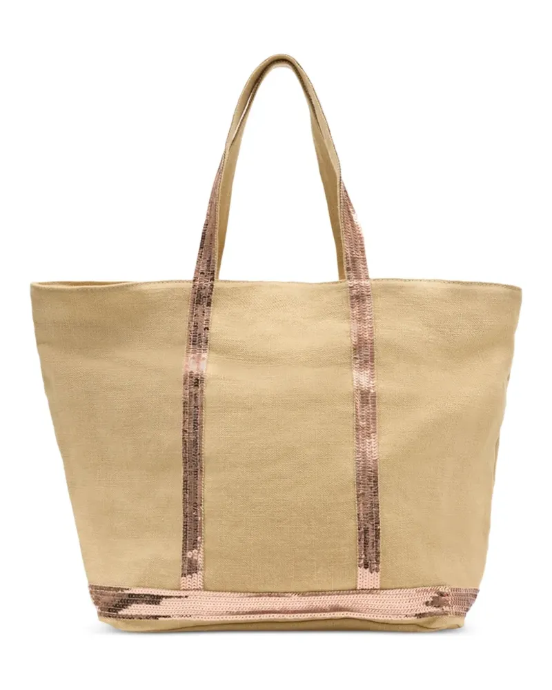 Vanessa Bruno L handles shopper tote bag - Nude Nude