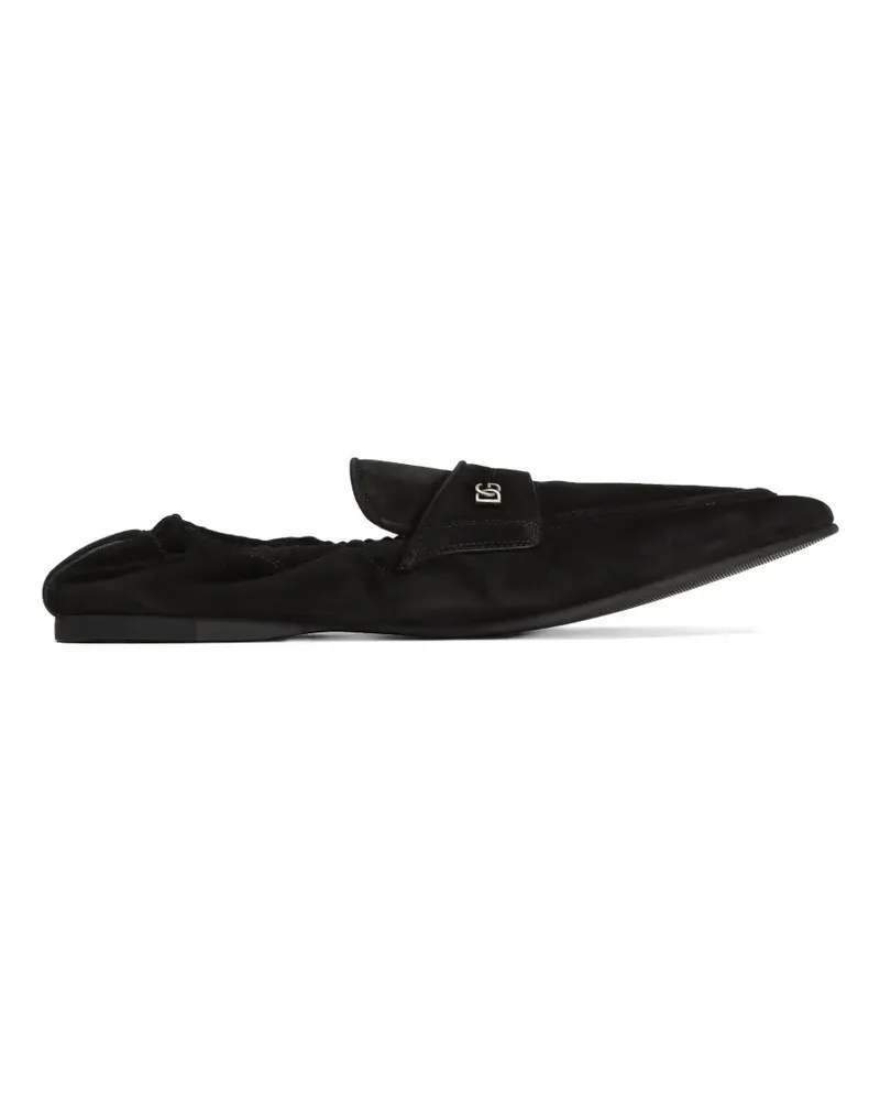 Dolce & Gabbana Slipper aus Kalbsleder - Schwarz Schwarz