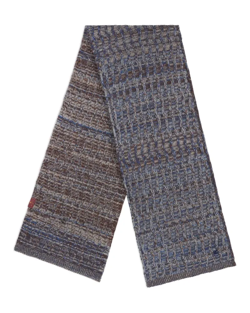 Etro Kaschmirschal mit Zopfmuster - Blau Blau