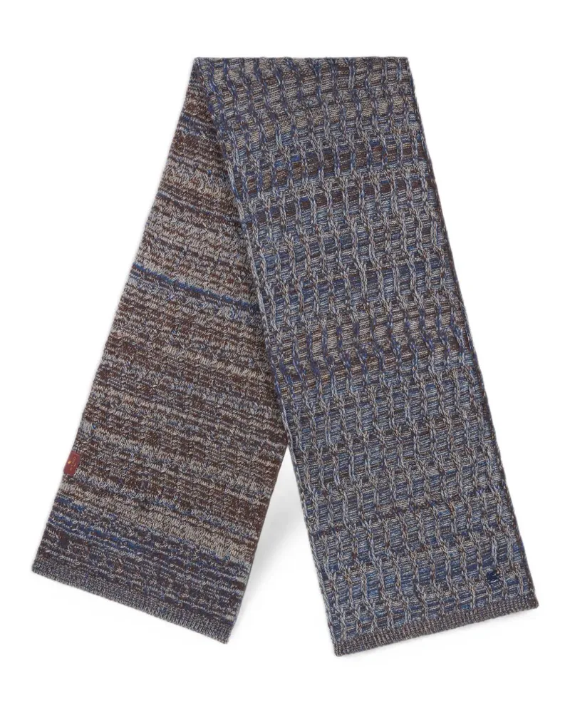 Etro Kaschmirschal mit Zopfmuster - Blau Blau