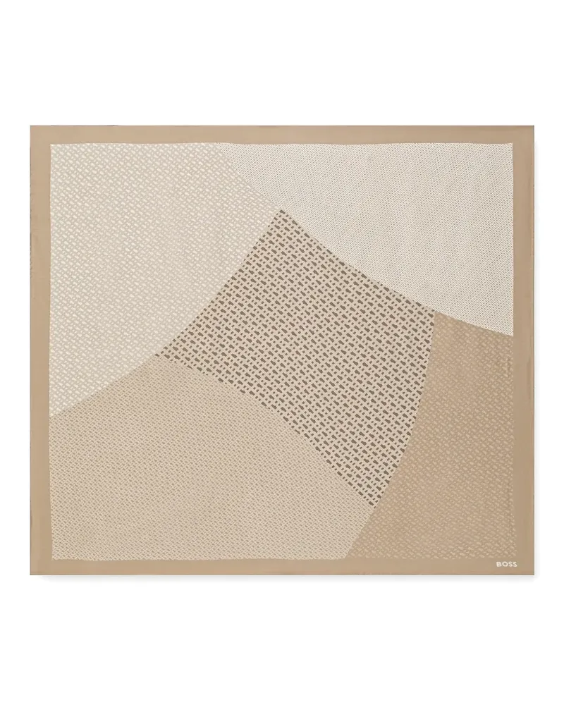 HUGO BOSS Laina patterned scarf - Nude Nude