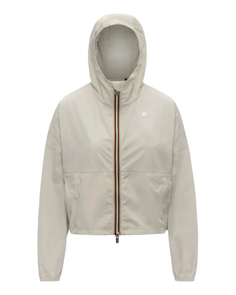 K-Way zip-up cropped jacket - Nude Nude