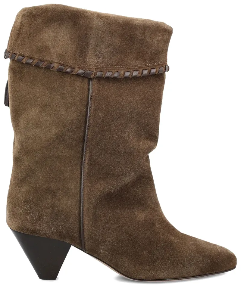 Isabel Marant 55mm Dalby braided-tassel boots - Braun Braun