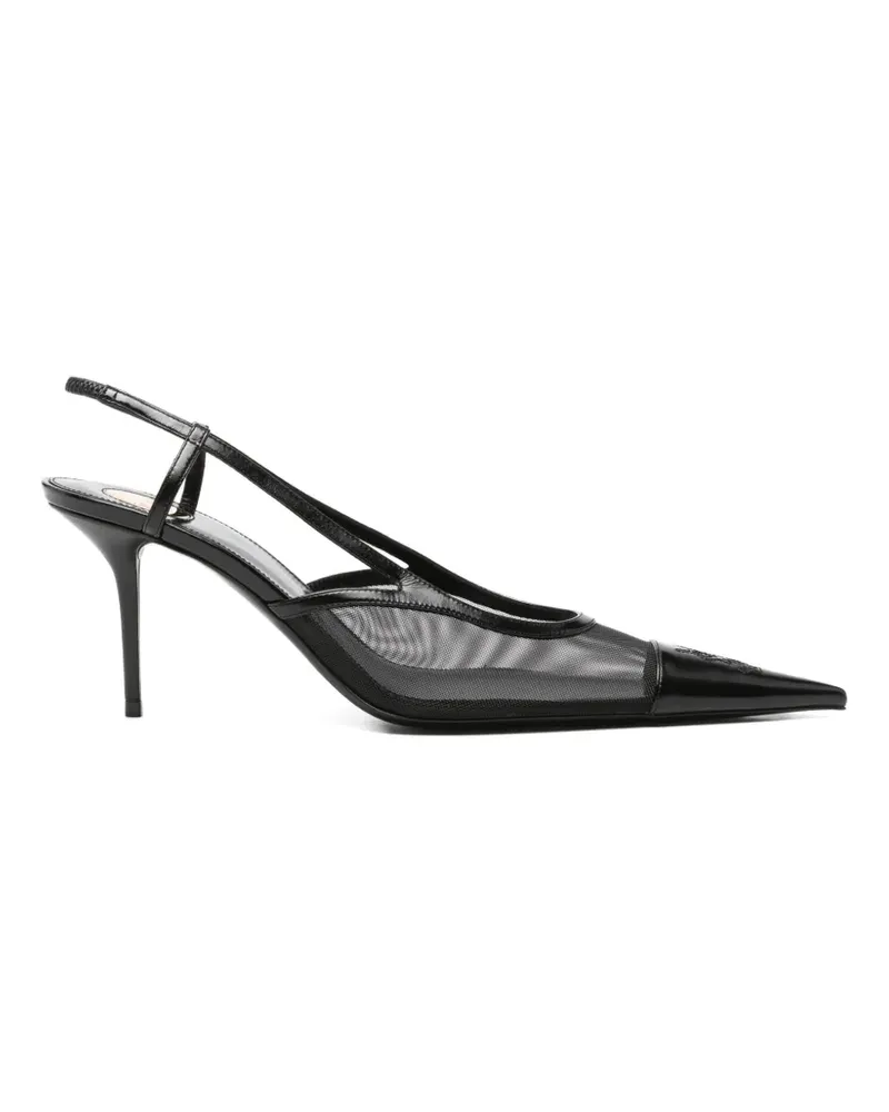 Saint Laurent panelled slingback pumps - Schwarz Schwarz