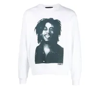 Sweatshirt mit Bob-Marley-Print - Weiß