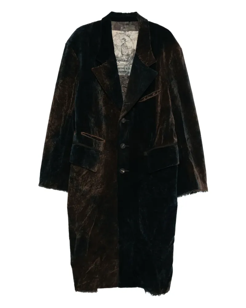 Ziggy Chen Mantel mit fallendem Revers - Braun Braun