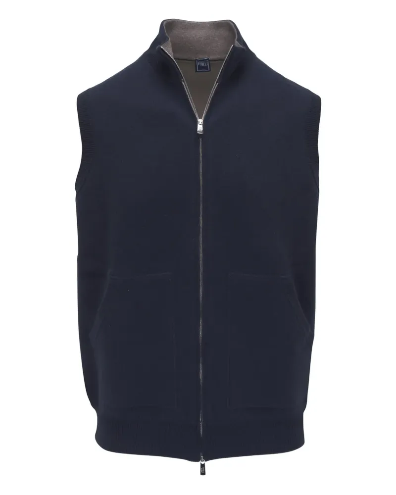 Fedeli Weste mit Reißverschluss - Blau Blau