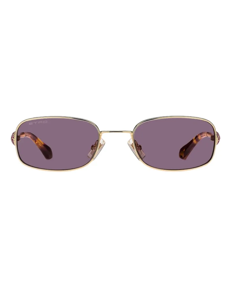 Etro Sonnenbrille mit eckigem Gestell - Gold Gold