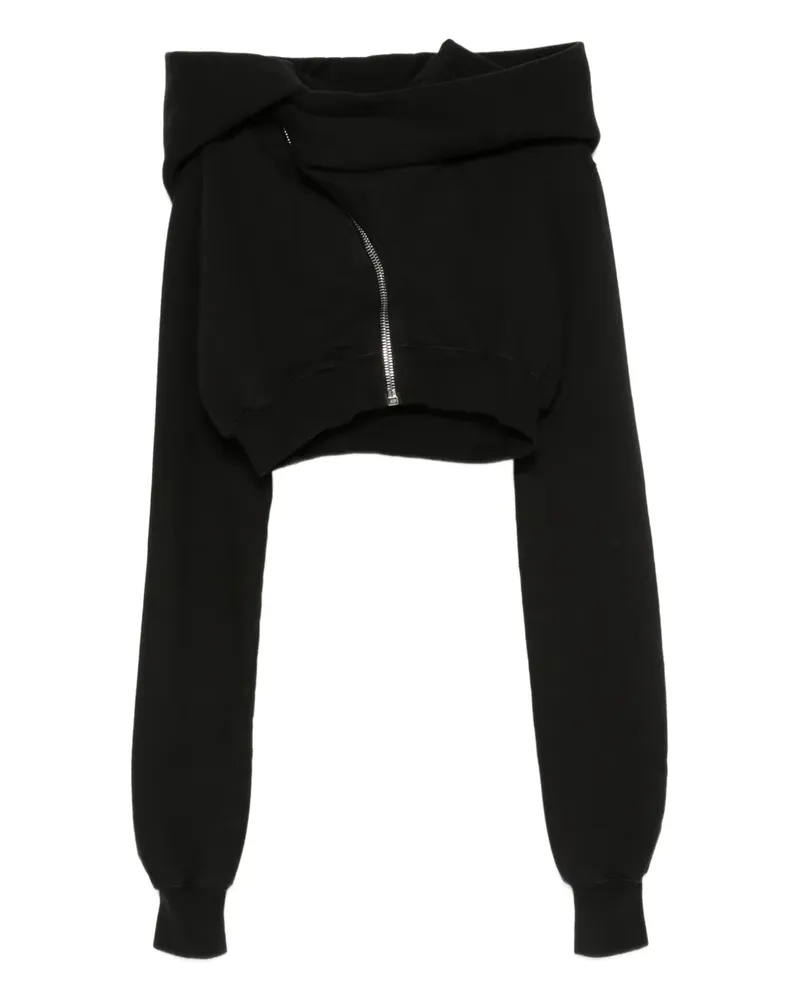 DRKSHDW by Rick Owens Mountain Cropped-Hoodie mit Reißverschluss - Schwarz Schwarz