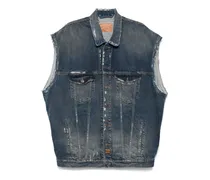 Weste aus Denim - Blau
